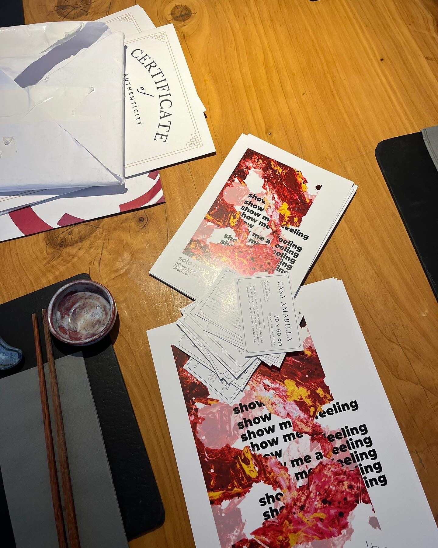 Striking abstract interplay of color and form