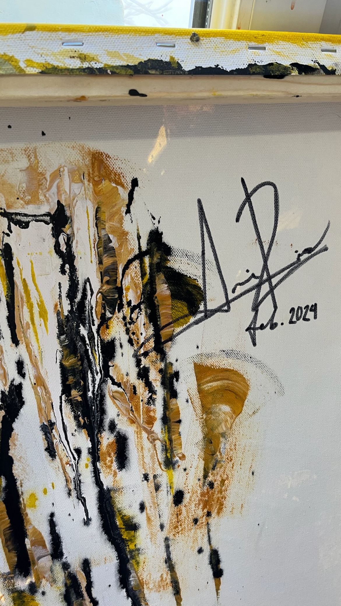 Abstract art piece with vibrant colors