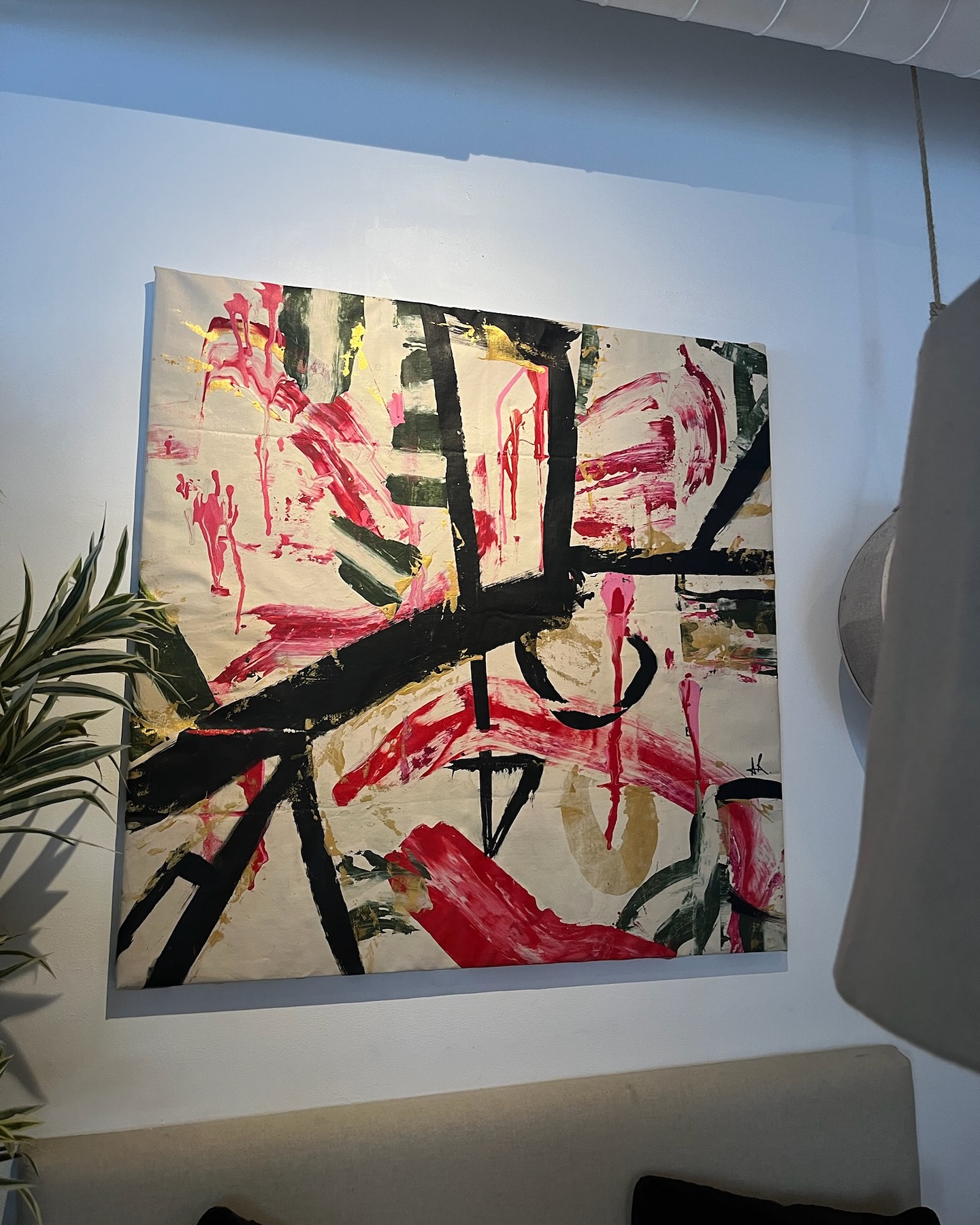 Abstract art piece with vibrant colors