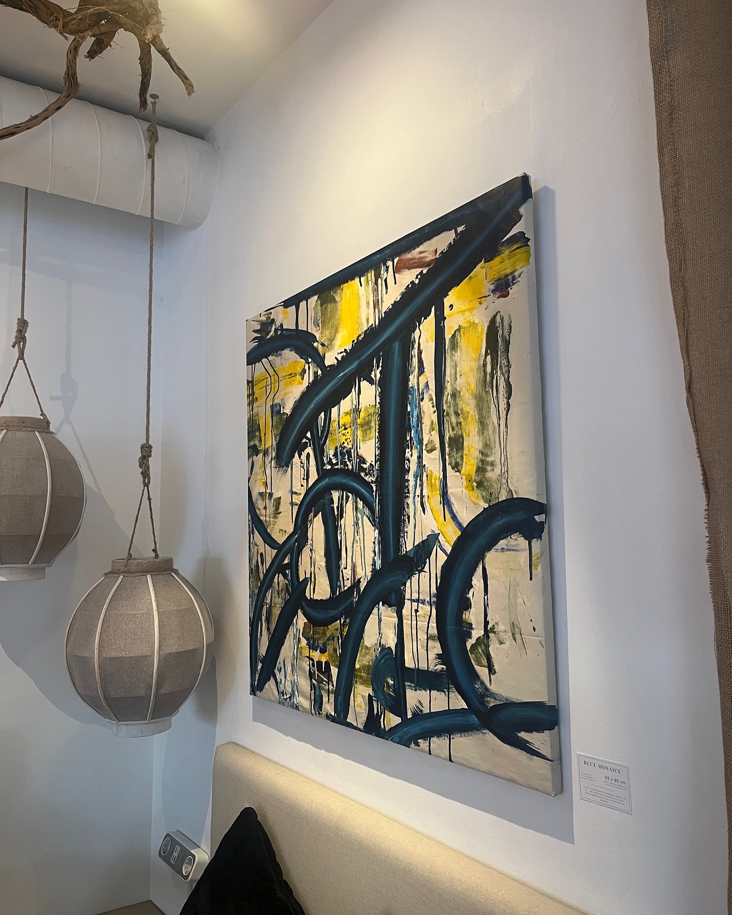 Abstract art piece with vibrant colors