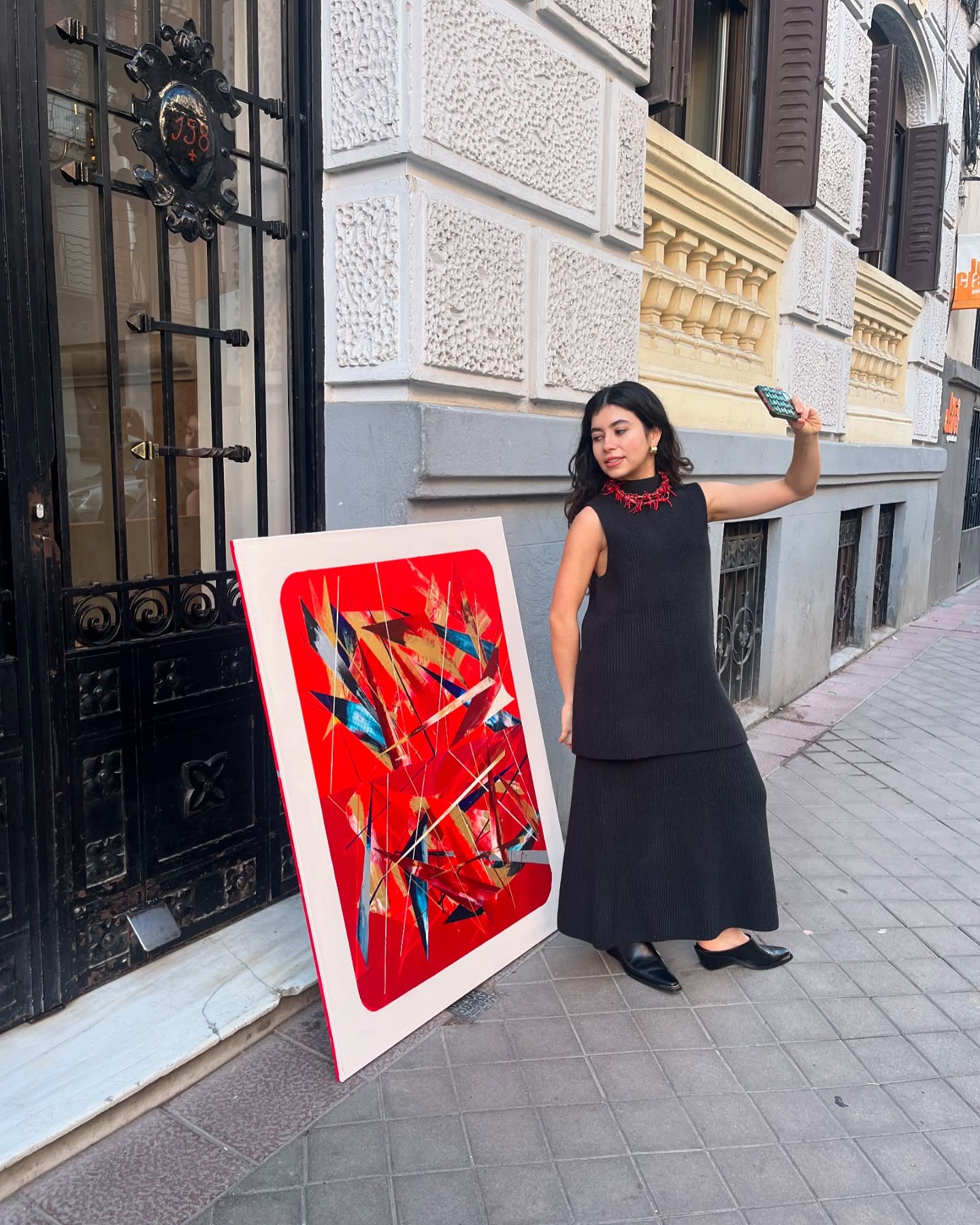 Abstract art piece with vibrant colors