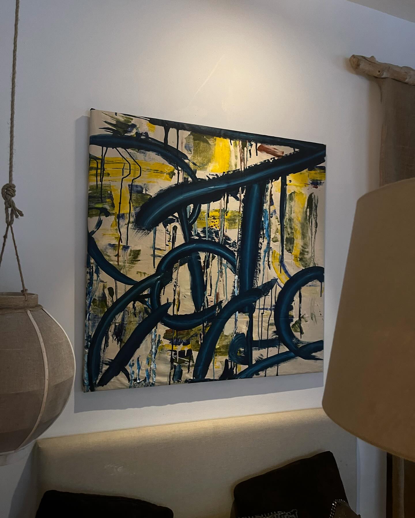 A vibrant and complex abstract painting representing emotional architecture.