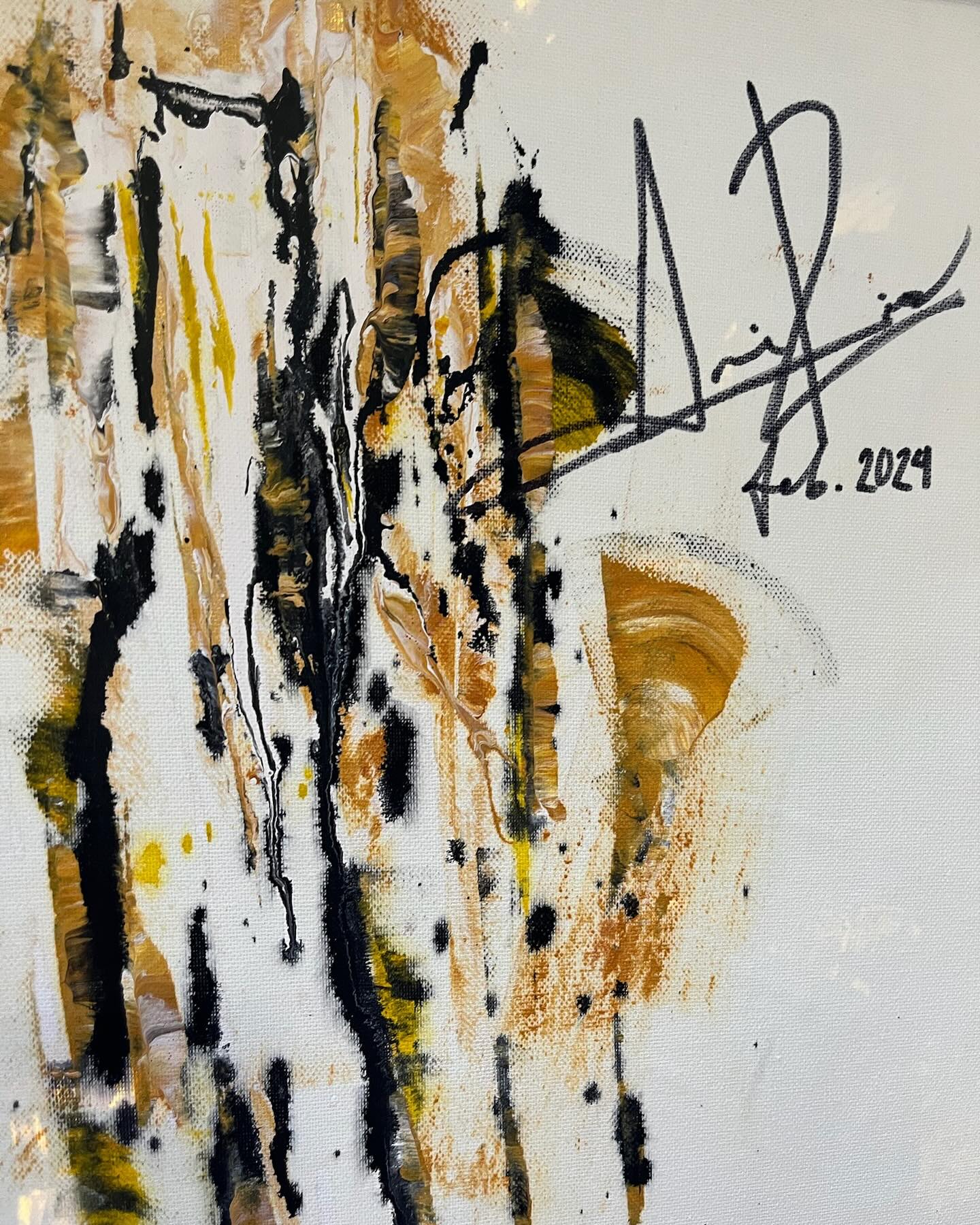 Abstract art piece with vibrant colors