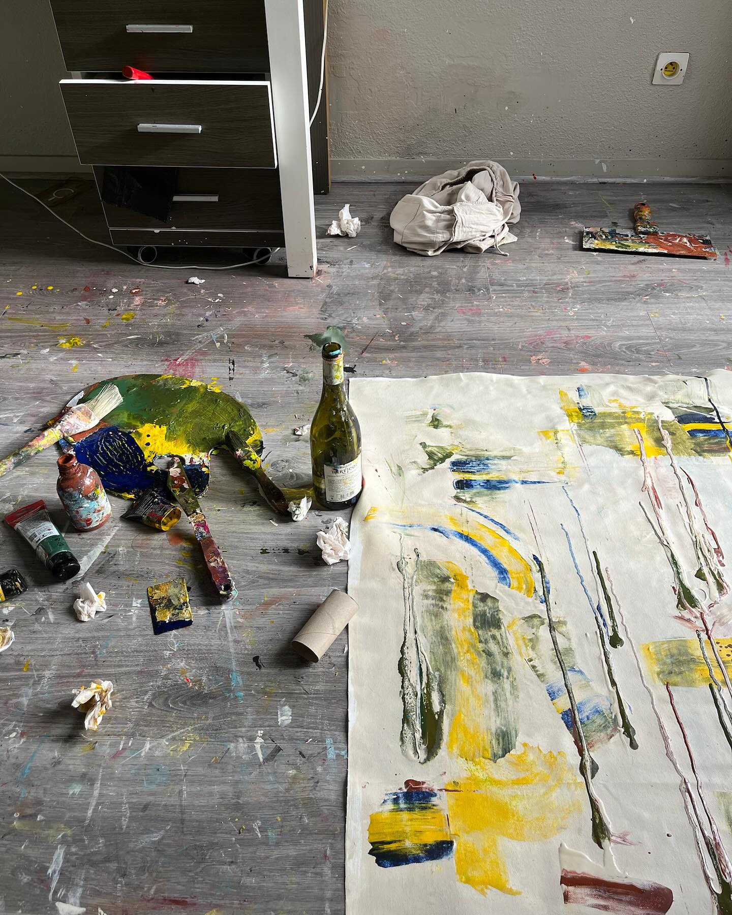 Abstract art piece with vibrant colors