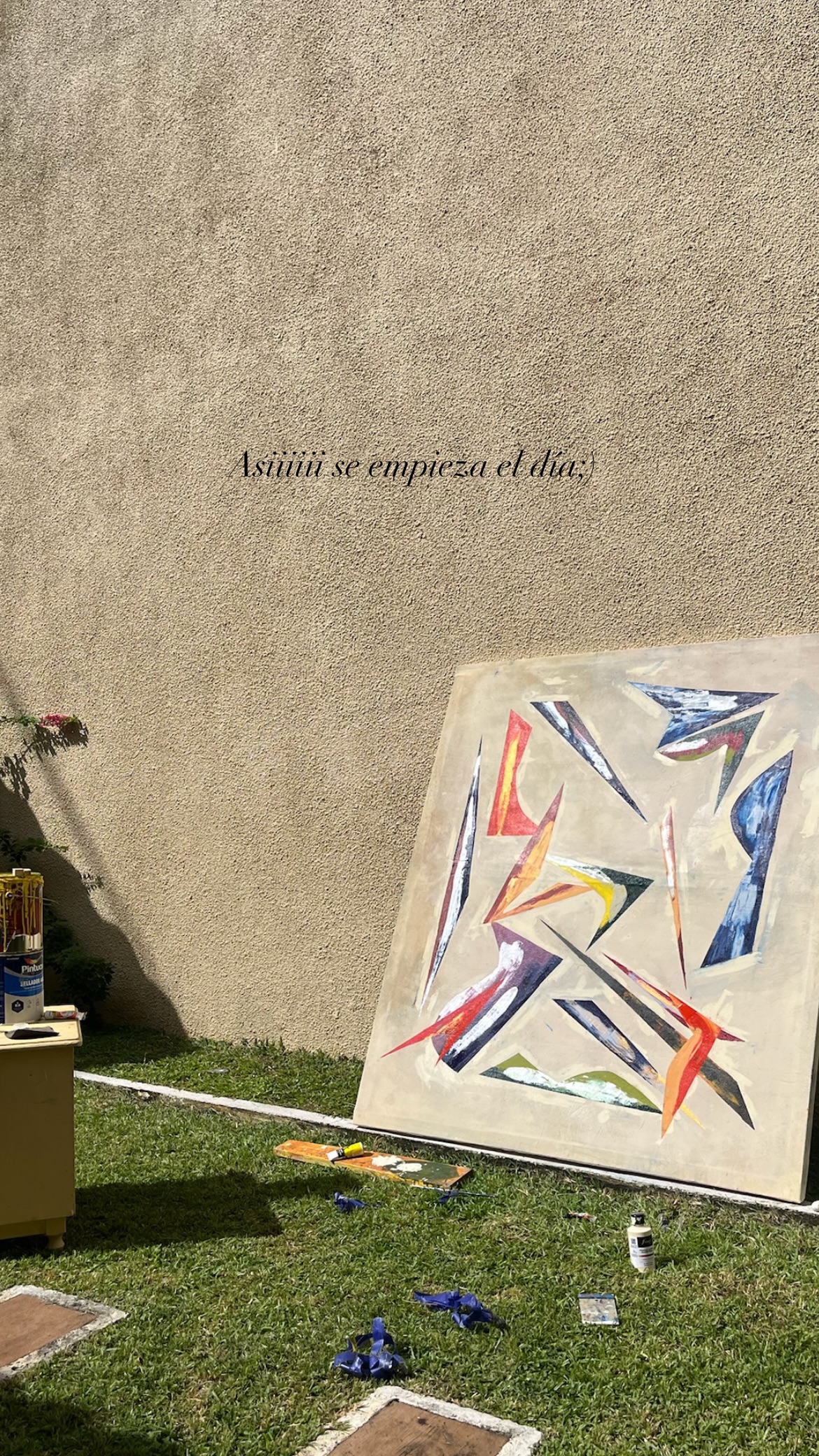 Abstract art piece with vibrant colors