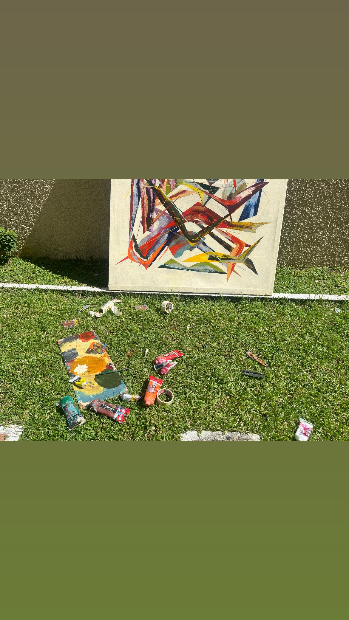 Abstract art piece with vibrant colors