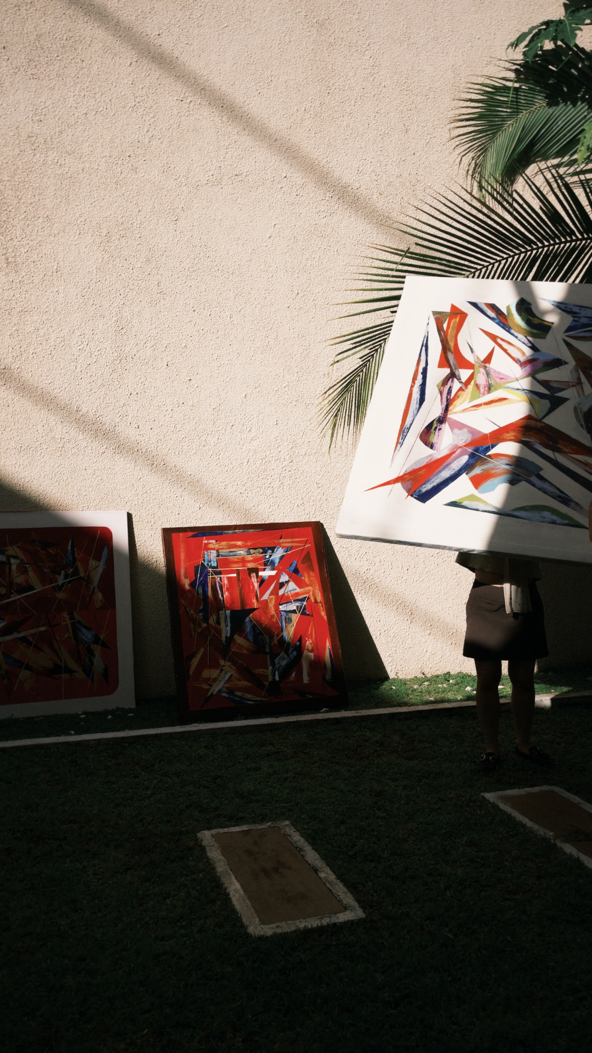 Abstract art piece with vibrant colors