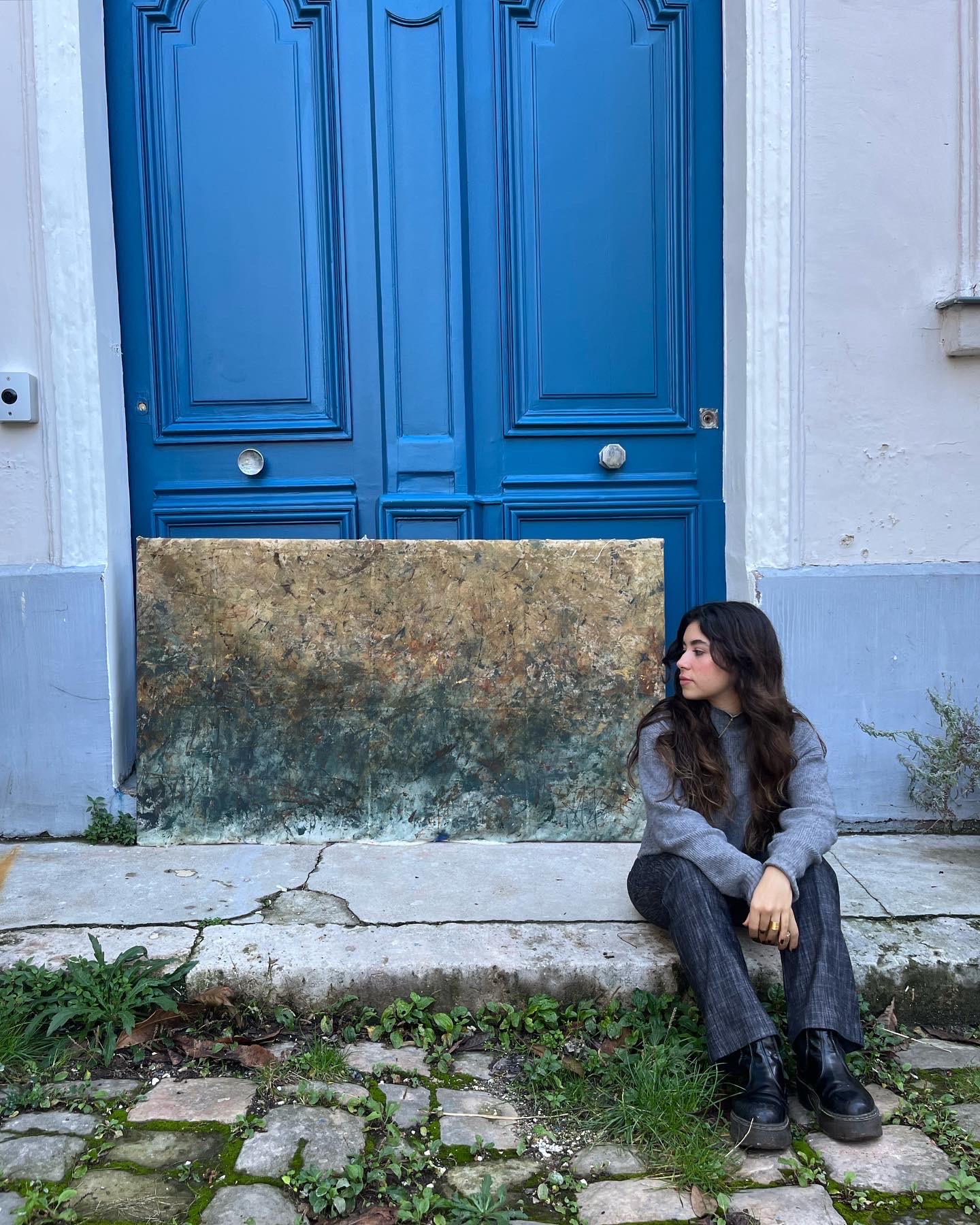 Abstract art piece with vibrant colors