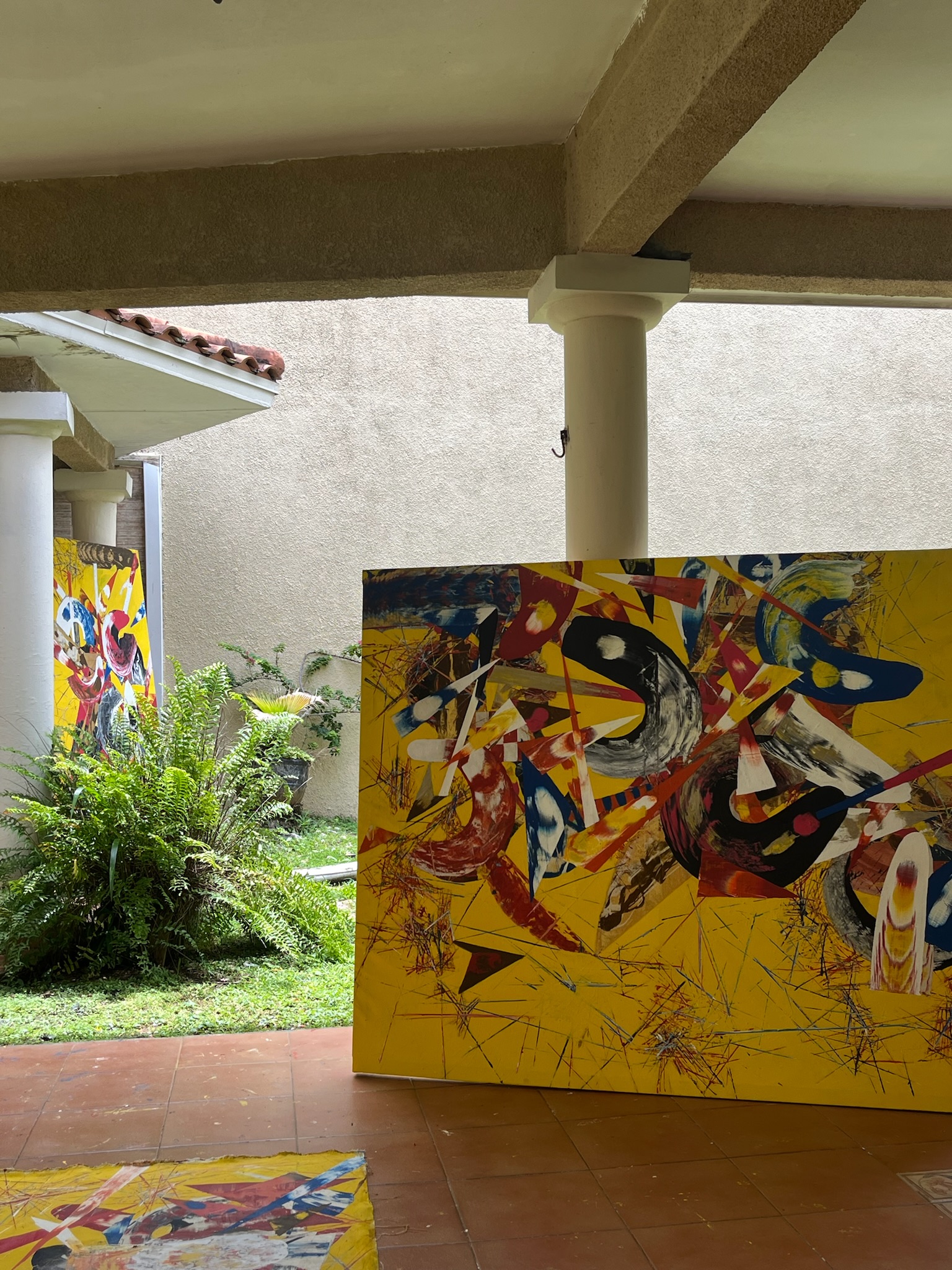 Spontaneous abstract lines and pops of color