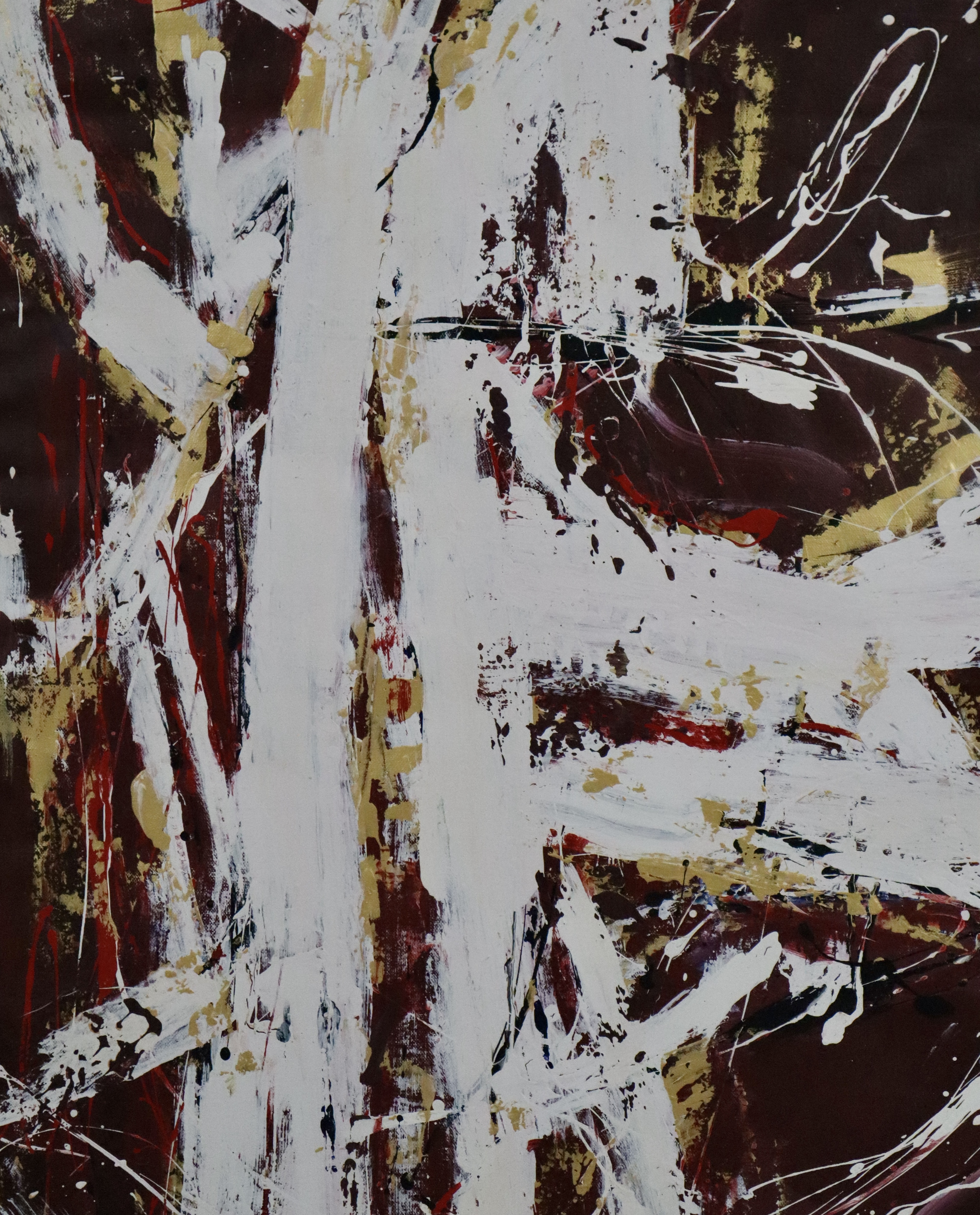 Acrylic and mixed media on canvas.