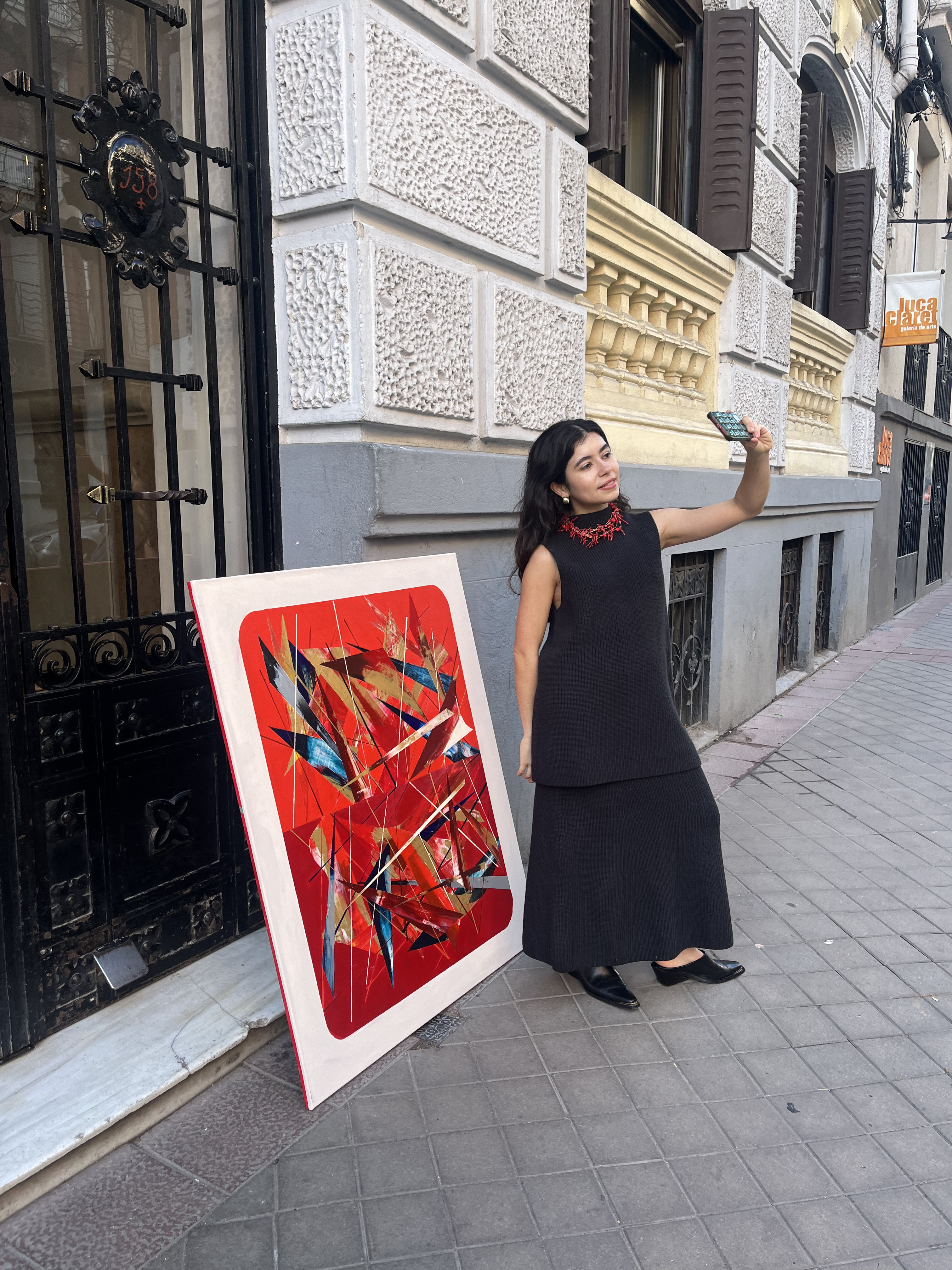 Abstract composition with swirling colors