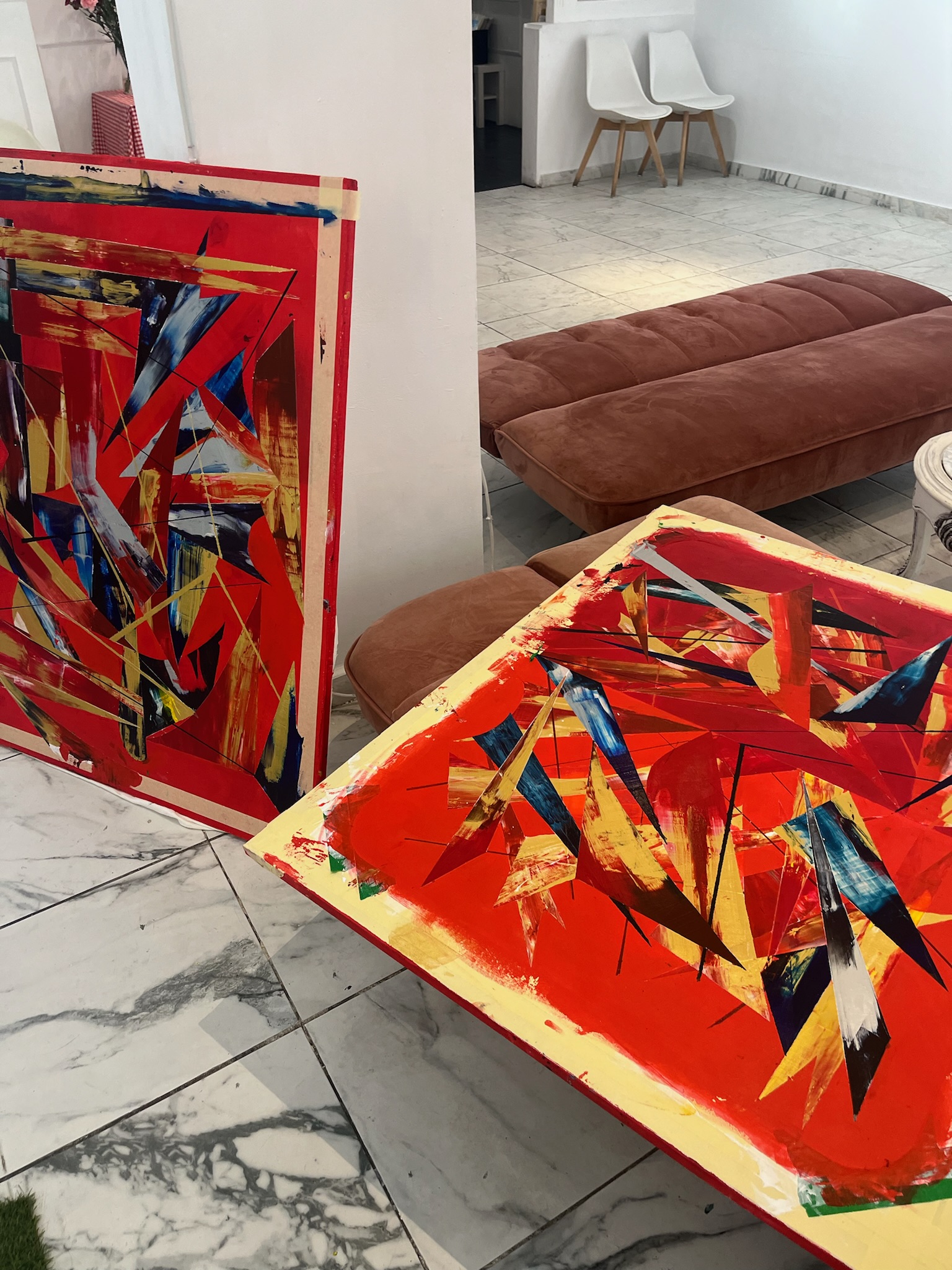 Bold abstract art with energetic brushstrokes