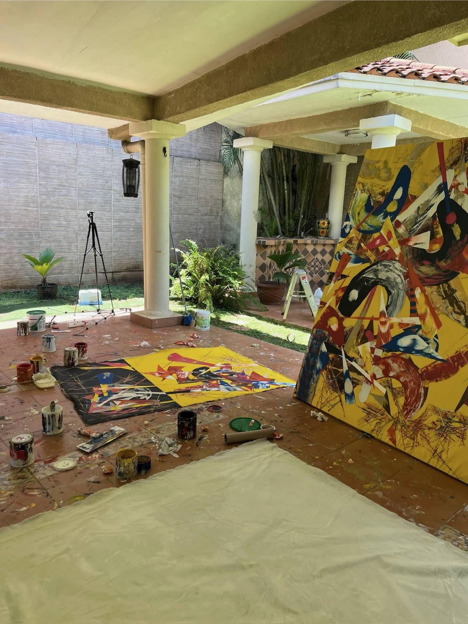 Intricate layering of abstract forms